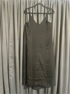 Chelsea28 Black V-Neck Slip Midi Dress